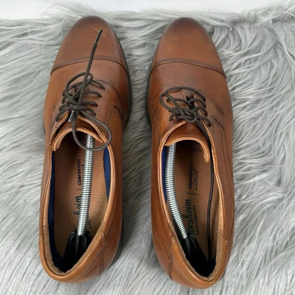 Mens Florsheim Midtown Cap Toe Oxford Shoes Brown Leather Mens Size 13 main image 5